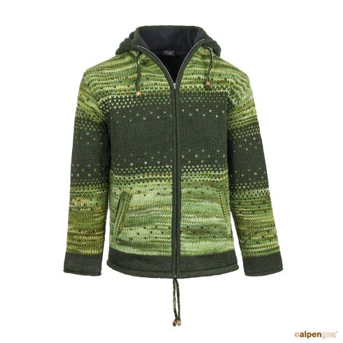 Wolljacke Modell Maximo Grün Vorderseite